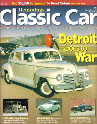 HEMMINGS CLASSIC CAR 2005 NOV - #14 - AIRFLOW, HUDSON, CROSLEY, 69 CHEVROLET